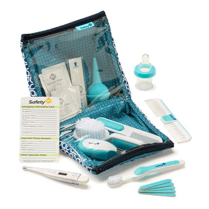 Roll over image to zoom in Safety 1st Deluxe 25-Piece Baby Healthcare and Grooming Kit